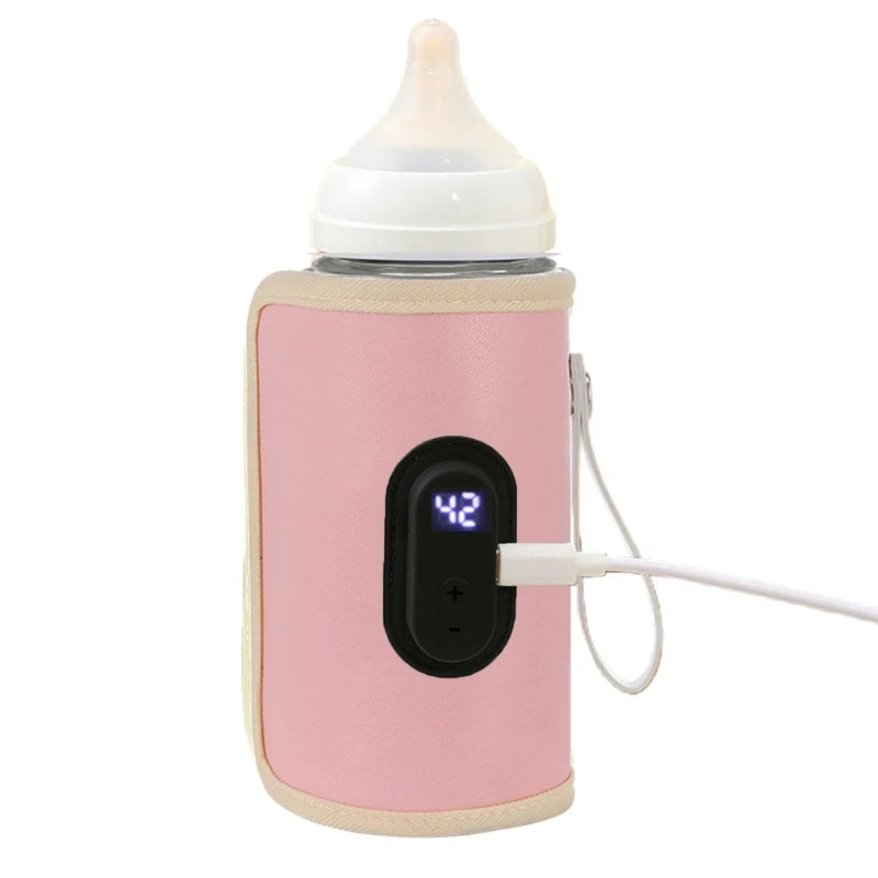 Baby Nursing Bottle Sleeve Case Portable Milk Bottle Warmer with Digital Display